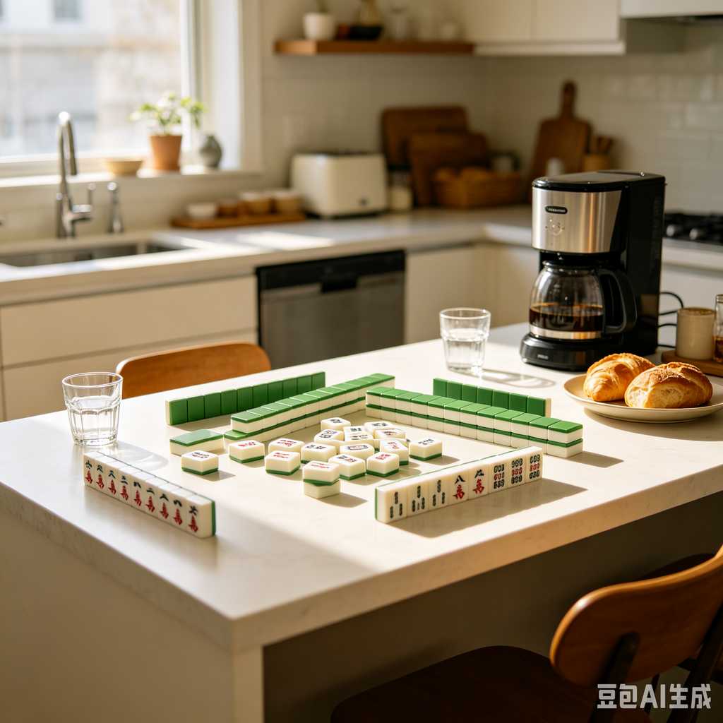wooden mahjong set